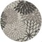 Homeroots 8 ft. Round Silver & Gray Indoor & Outdoor Area Rug 384710 - alternate 1